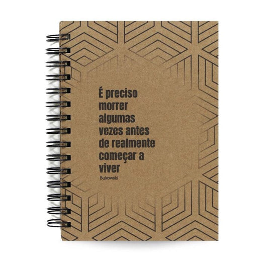 Agenda Diária Datada 2026 Bukowski Começar a Viver 212 Fls 75g A5