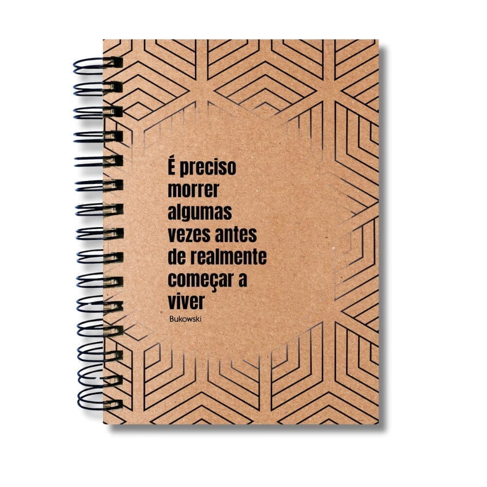 Caderno Pautado Filosofia 125 Folhas 90g A5 Bukowski Começar a Viver