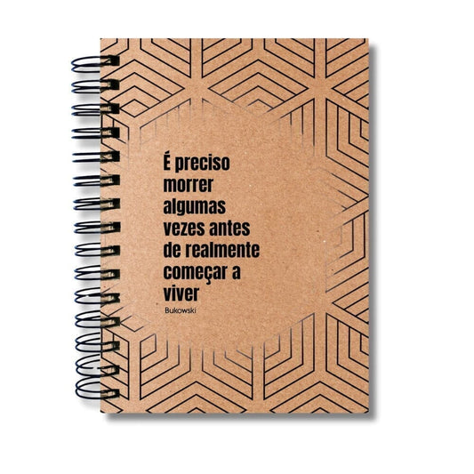 Caderno Pautado Filosofia 125 Folhas 90g A5 Bukowski Começar a Viver