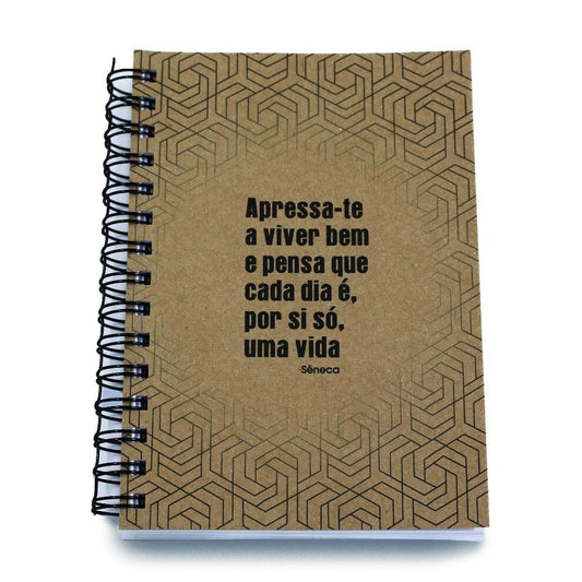Agenda Diária Datada 2026 Sêneca Apressa-te 212 Fls 75g A5
