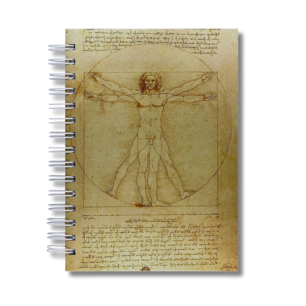 Agenda Semanal Vertical Datada 2026 Homem Vitruviano 120 Fls 90g A5