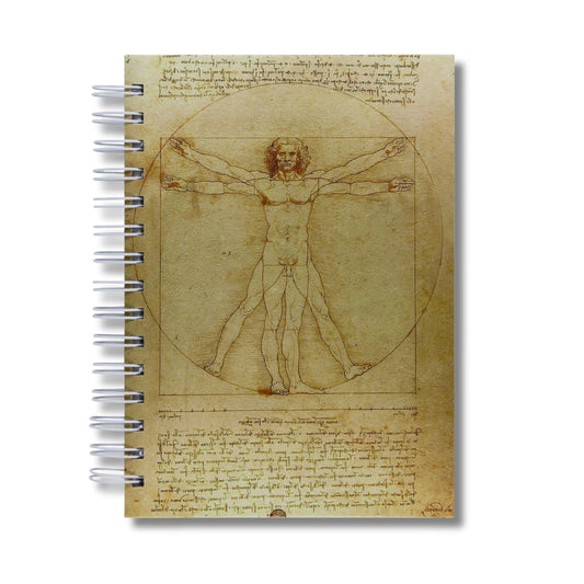Caderno Pautado 125 Folhas 90g A5 Obras de Arte Homem Vitruviano