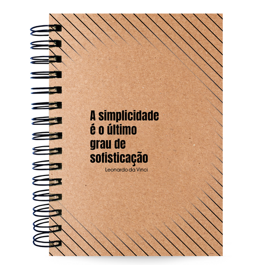 Caderno Pautado Filosofia 125 Folhas 90g A5 Da Vinci Simplicidade