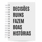 Agenda Diária Datada 2025 Decisões Ruins 212 Fls 75g A5