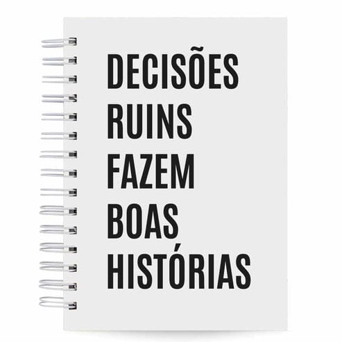 Agenda Semanal Datada 2027 Decisões Ruins 120 Fls 90g A5