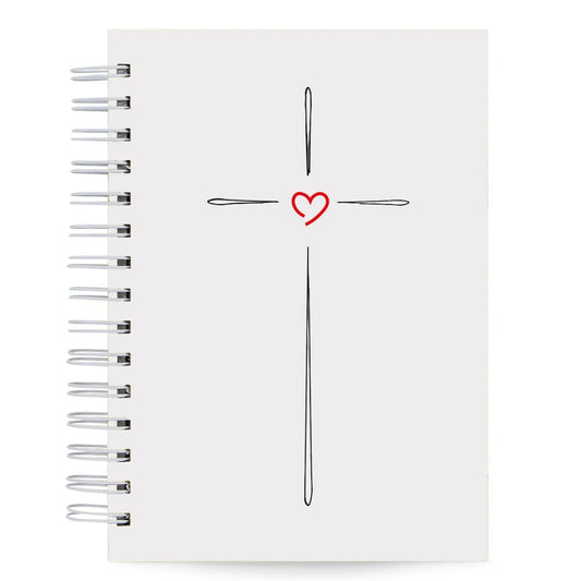 Caderno Devocional Pautado 125 Folhas 90g Capa Dura Crucifixo