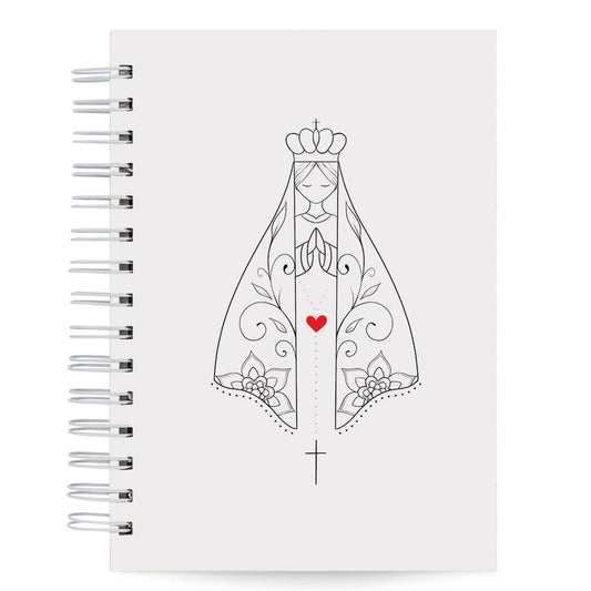 Caderno Devocional Pautado 125 Folhas 90g Capa Dura Nossa Senhora