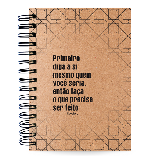 Caderno Pautado Estoicismo 125 Folhas 90g A5 Epicteto Primeiro Diga