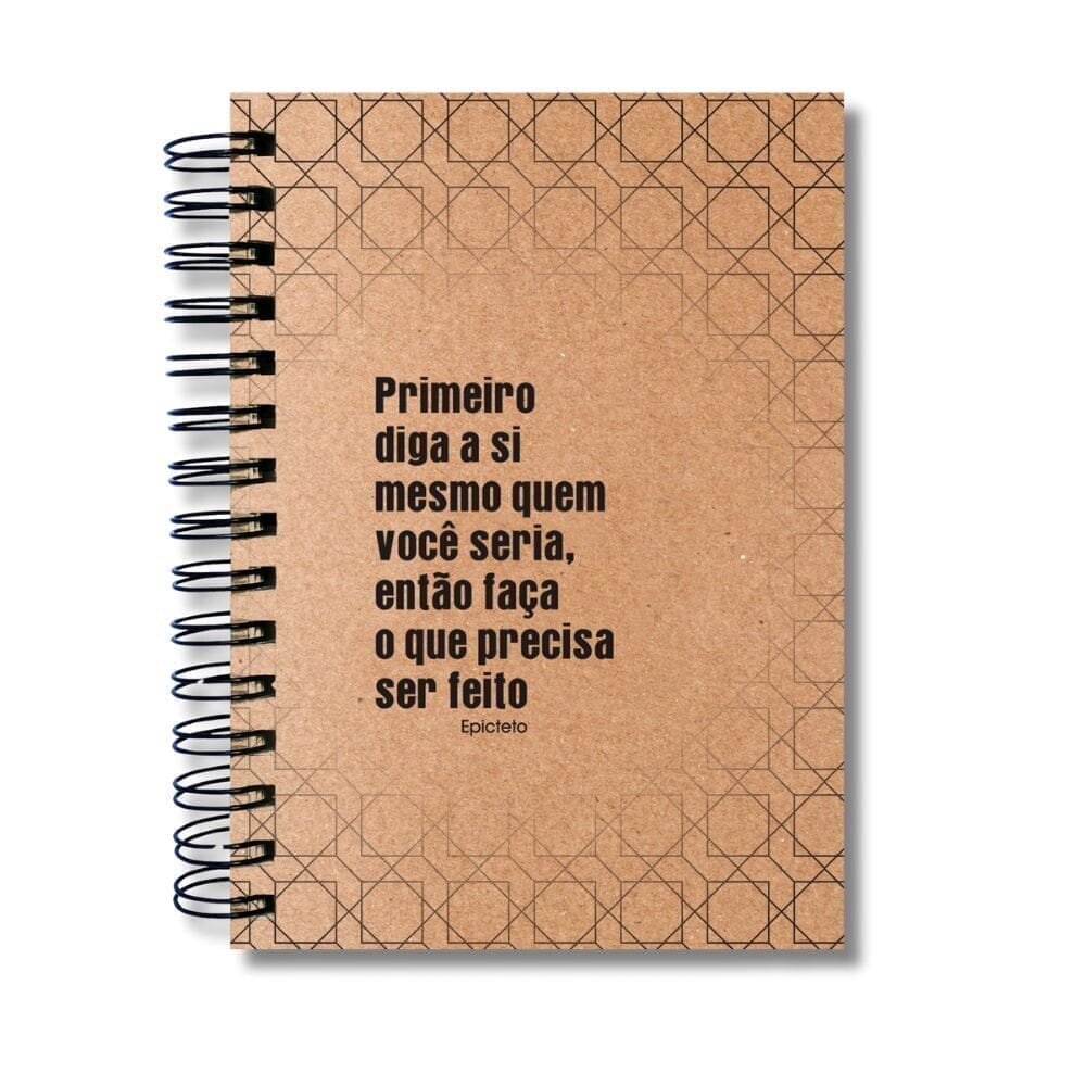 Caderno Pautado Estoicismo 125 Folhas 90g A5 Epicteto Primeiro Diga