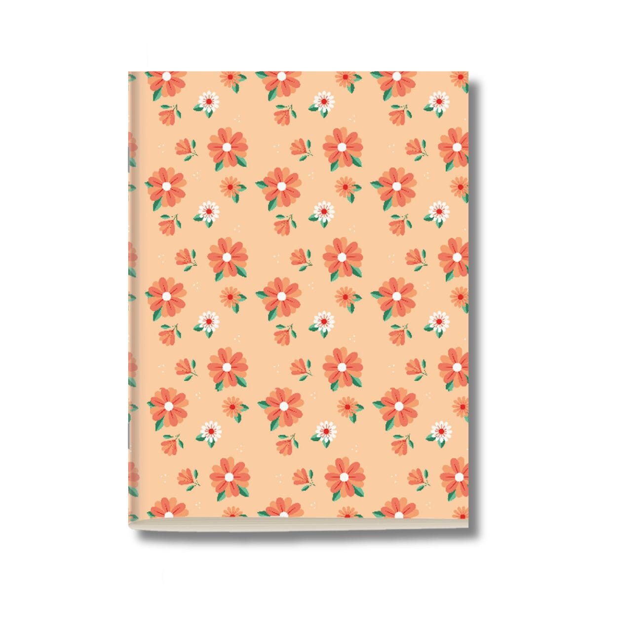 Kit 6x Cadernetas Flores Minimalistas Capa Flexível 40 Páginas Pólen A5