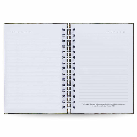 Caderno Devocional Pautado 125 Folhas 90g Capa Dura Move Montanhas