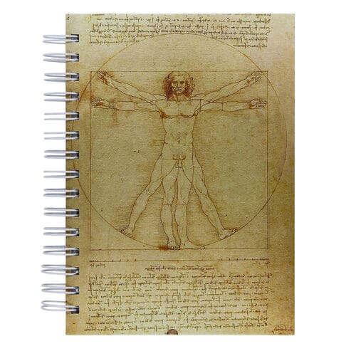 Agenda Diária Datada 2026 Homem Vitruviano 212 Fls 75g A5