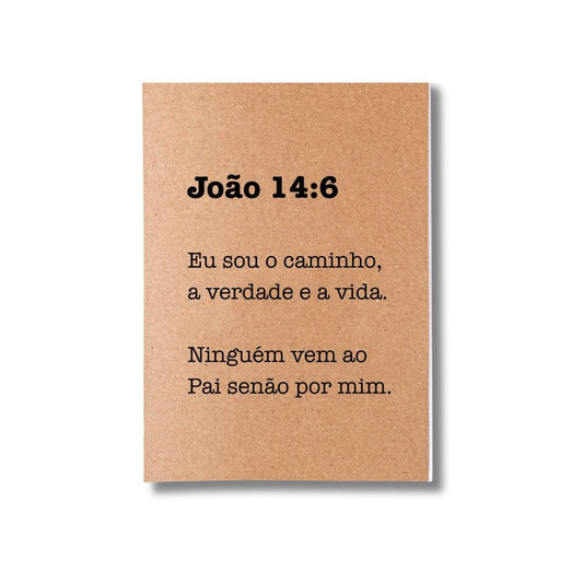 Caderneta Sem Pautas 40 Pag Pólen A5 Versículo João 14:6