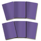 Kit 6x Cadernetas Sem Pauta Capa Flex 40 Pág Pólen A5 Roxo Violeta