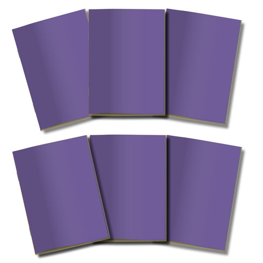 Kit 6x Cadernetas Sem Pauta Capa Flex 40 Pág Pólen A5 Roxo Violeta
