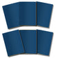 Kit 6x Cadernetas Sem Pauta Capa Flex 40 Pág Pólen A5 Azul Marinho