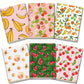 Kit 6x Cadernetas Frutas Capa Flexível 40 Páginas Pólen A5