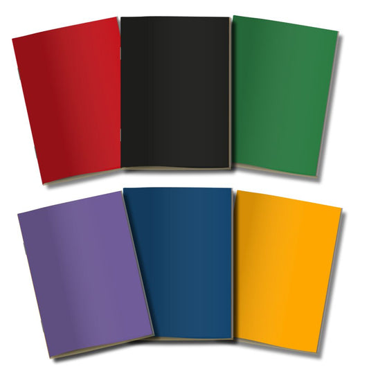 Kit 6x Cadernetas Sem Pauta Capa Flex 40 Pág Pólen A5 Coloridas