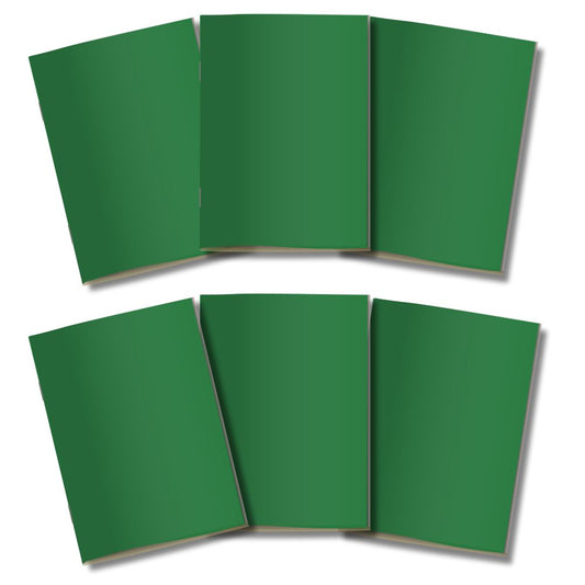 Kit 6x Cadernetas Sem Pauta Capa Flex 40 Pág Pólen A5 Verde