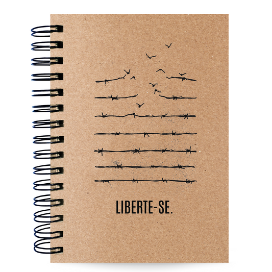 Caderno Pautado Minimalista 125 Folhas 90g A5 Liberte-se