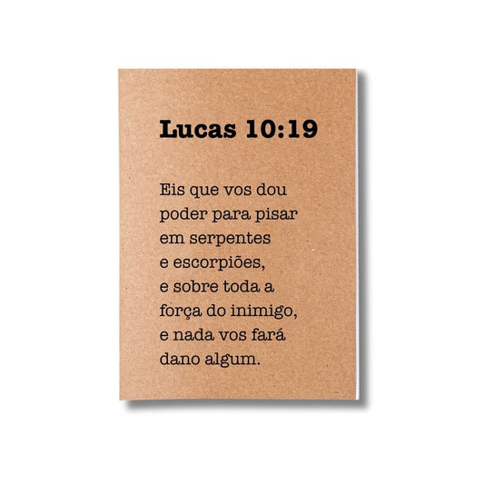 Caderneta Sem Pautas 40 Pag Pólen A5 Versículo Lucas 10:19