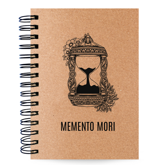 Caderno Pautado Estoicismo 125 Folhas 90g A5 Memento Mori Ampulheta