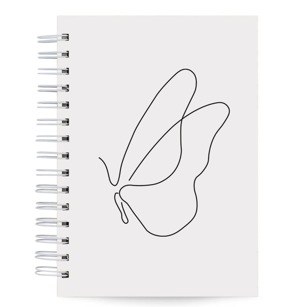 Caderno Pautado Minimalista 125 Folhas 90g A5 Borboleta