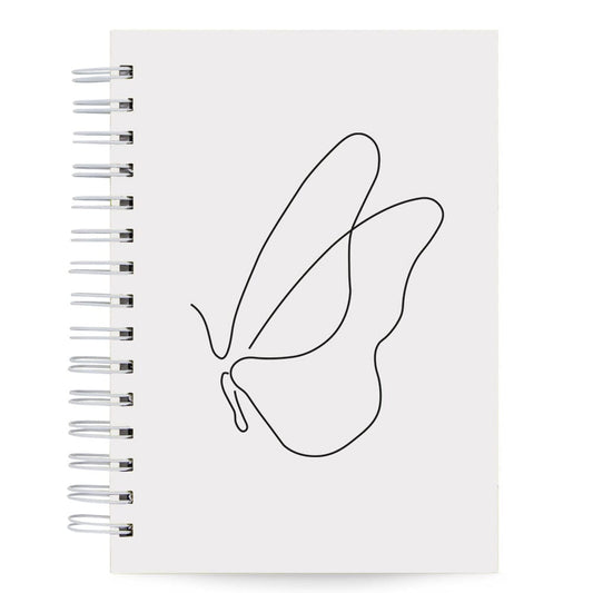 Caderno Pautado Minimalista 125 Folhas 90g A5 Borboleta