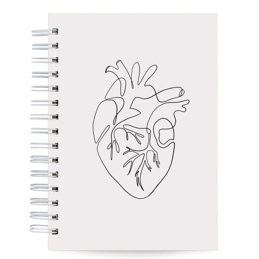 Caderno Pautado Minimalista 125 Folhas 90g A5 Coração