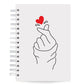Caderno Pautado Minimalista 125 Folhas 90g A5 Finger Heart