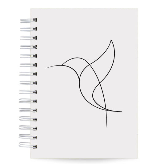 Caderno Beija-Flor Minimalista Capa Dura 125 Folhas 90g Pautado A5