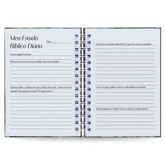 Planner Devocional Estudo Bíblico Diário A5 Capa Dura Fé