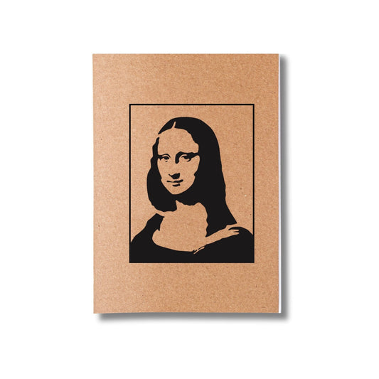 Caderneta Sem Pautas 40 Pag Pólen A5 Arte Minimalista Mona Lisa