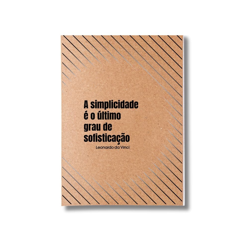 Kit 6x Cadernetas Frases e Citações Capa Kraft Flexível 40 Pág A5