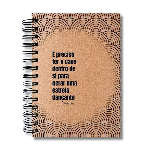 Planner Semanal Capa Dura Nietzsche Caos 156 Folhas 75g A5