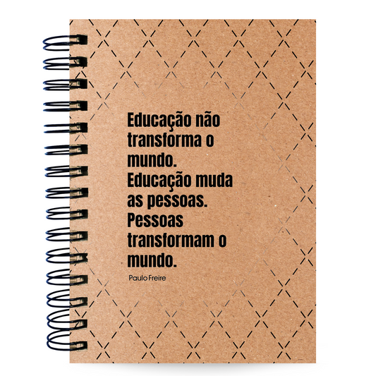 Caderno Pautado Filosofia 125 Folhas 90g A5 Paulo Freire Educação