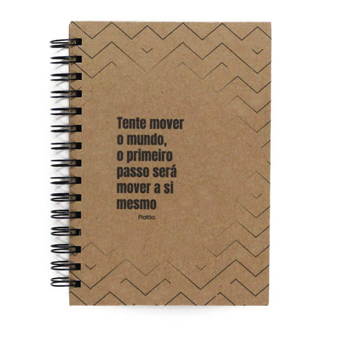 Agenda Semanal Vertical Datada 2026 Platão Mover o Mundo 120 Fls 90g A5