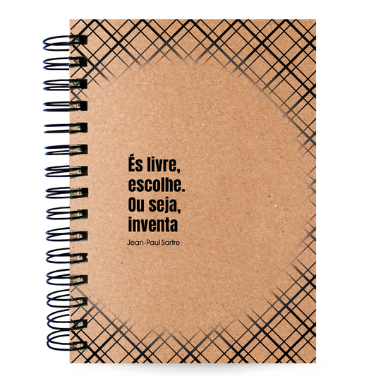 Caderno Pautado Filosofia 125 Folhas 90g A5 Sartre És Livre
