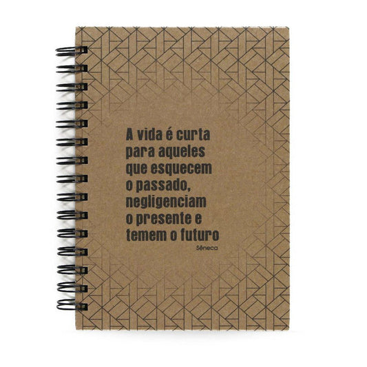 Agenda Semanal Datada 2026 Sêneca A Vida é Curta 120 Fls 90g A5