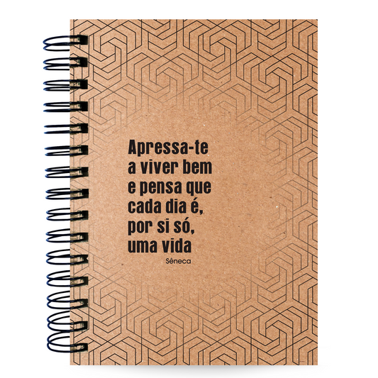 Caderno Pautado Estoicismo 125 Folhas 90g A5 Sêneca Apressa-te