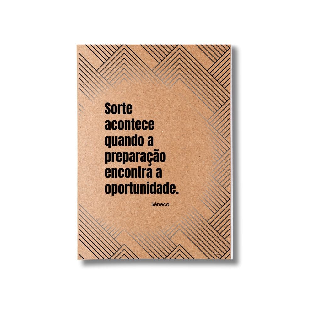 Kit 6x Cadernetas Frases e Citações Capa Kraft Flexível 40 Pág A5