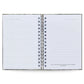 Caderno Pautado Marinho Capa Dura Toque Aveludado 125 Fls 90g A5 21x14cm