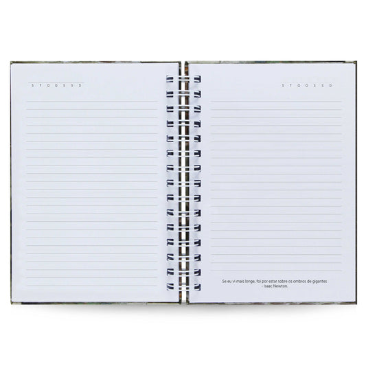 Caderno Borboleta Minimalista Capa Dura 125 Folhas 90g Pautado A5