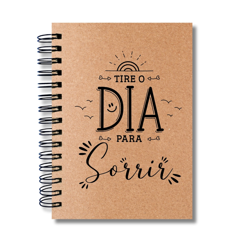 Caderno Sem Pautas Capa Dura 100 Fls 200 Pág A5 Sorria
