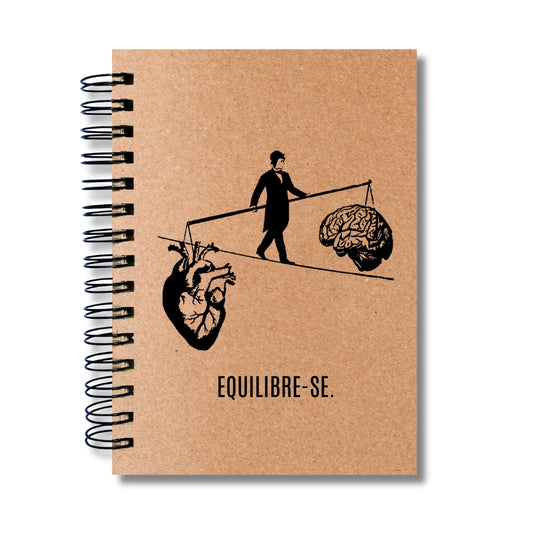 Caderno Sem Pautas Capa Dura 100 Fls 200 Pág A5 Equilibre-se