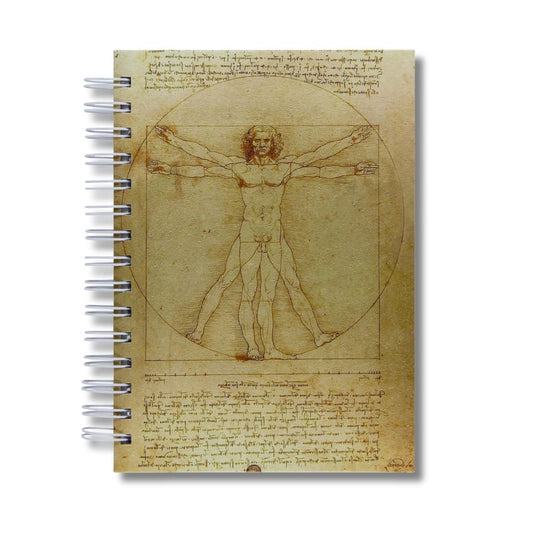 Caderno Sem Pautas Capa Dura A5 Homem Vitruviano