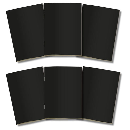 Kit 6x Cadernetas Sem Pauta Capa Flex 40 Pág Pólen A5 Preto