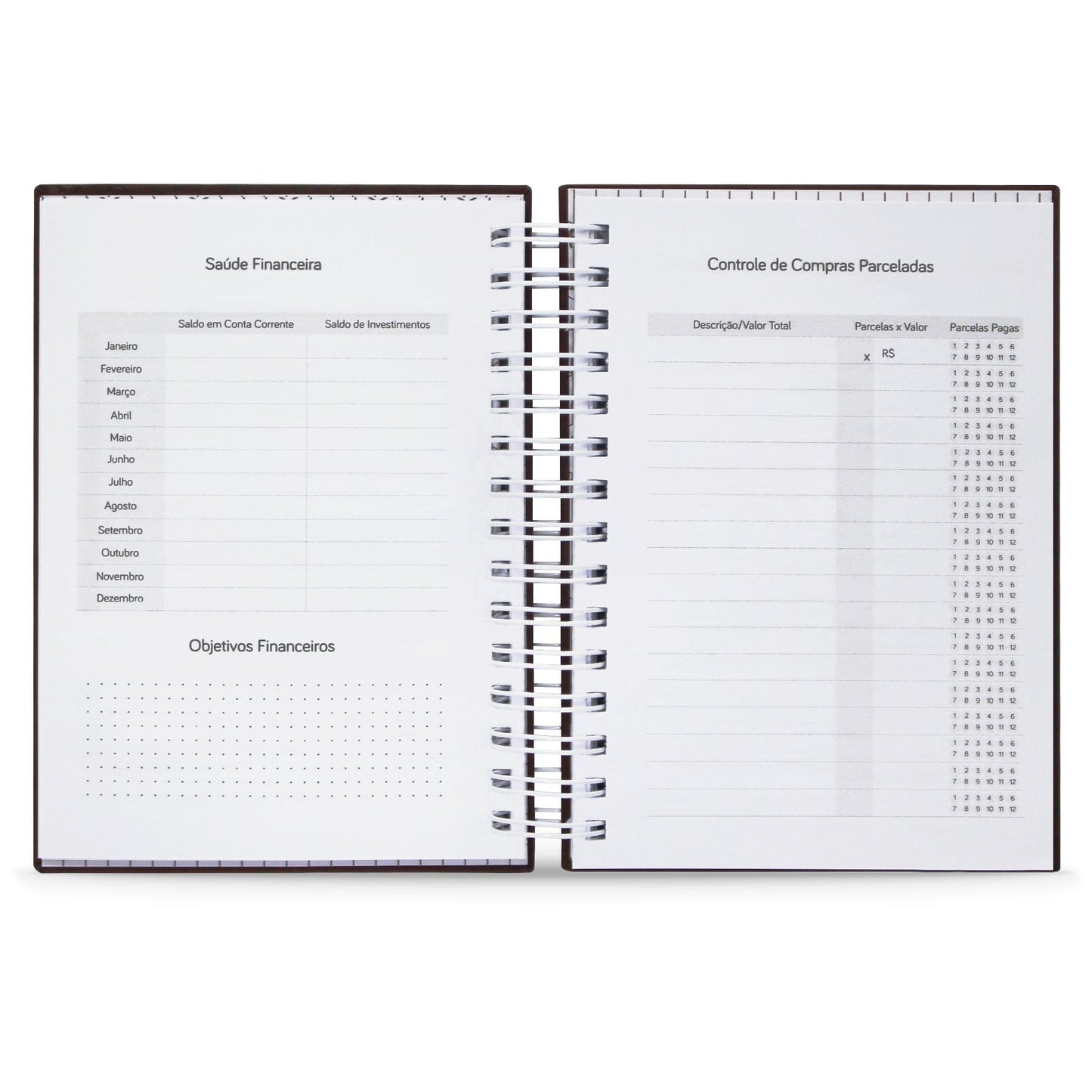 Planner Diário Premium Permanente Grande Onda Capa Dura 212 Fls A5