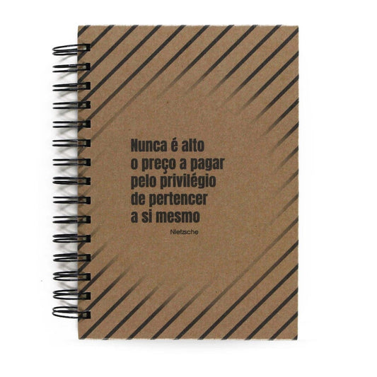 Planner Diário Premium Permanente Nietzsche Capa Dura 212 Folhas A5