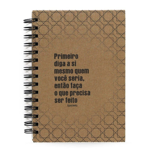 Planner Diário Premium Permanente Epicteto Capa Dura 212 Folhas A5